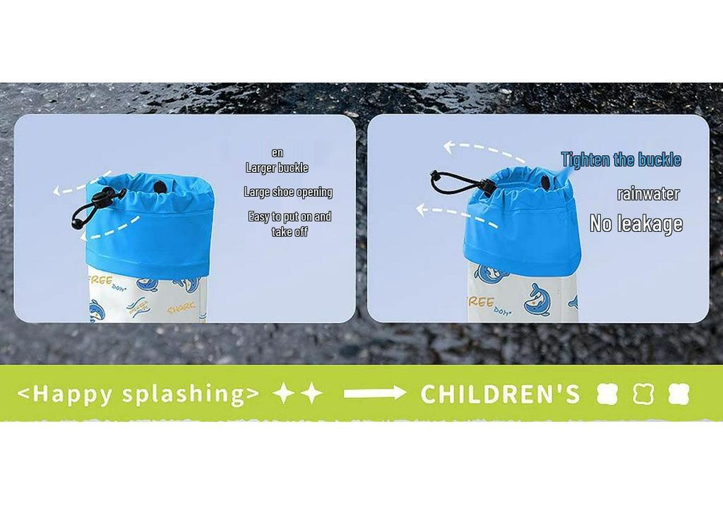 Positive Rain Children's Waterproof High-Top Anti-Slip Silicone Boot Covers