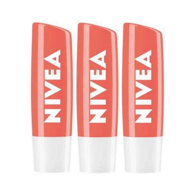 Lippenpflege Lippenbalsam, Fruity Shine Pfirsich, 4,8g, 3 Stück