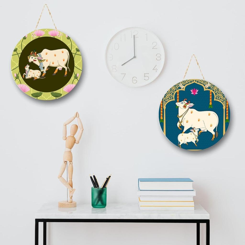 Wall Art MDF Wooden Set of 2 Hanging for Living Room | Bedroom | Home Decor | Office | Gift | Quotes Items House Decoration, Decorative Hanging Items