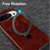 Foldable Bracket Stand Genuine Leather Phone Case For Google Pixel 10 Pro 9pro 9A 8pro 7pro 6 6A Kickstand Protective Back Shell