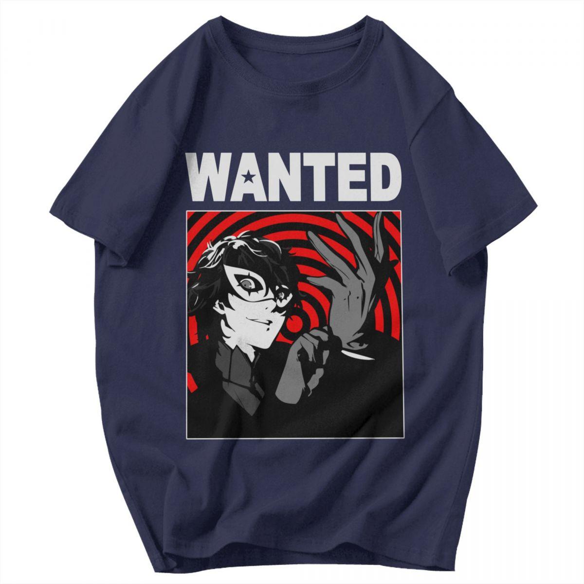 

Men T Shirt Persona Game Wanted Joker Pops Y2K Graphic Short Sleeve Unisex Clothing T Shirts 4XL