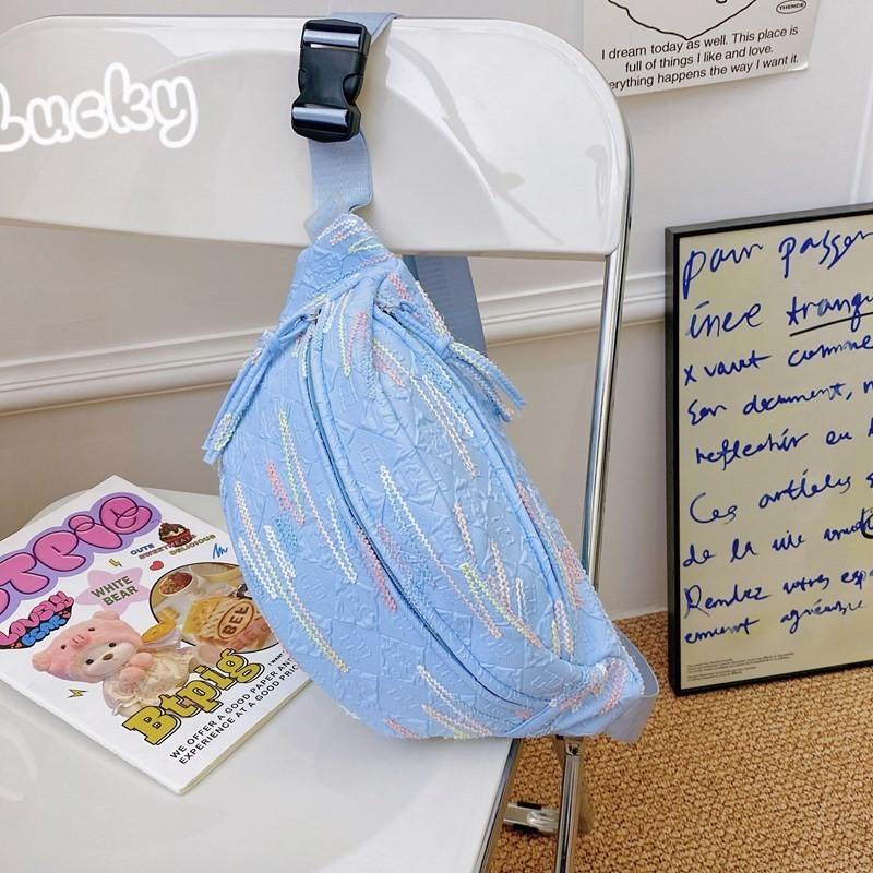 Stylish Wrinkled Nylon Chest Bag With Unisex Design Perfect For Travel
