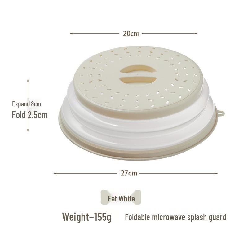 High-Temp Resistant Microwave Splatter Lid - Foldable, Oil-Proof & Multi-Functional Food Preservation Cover
