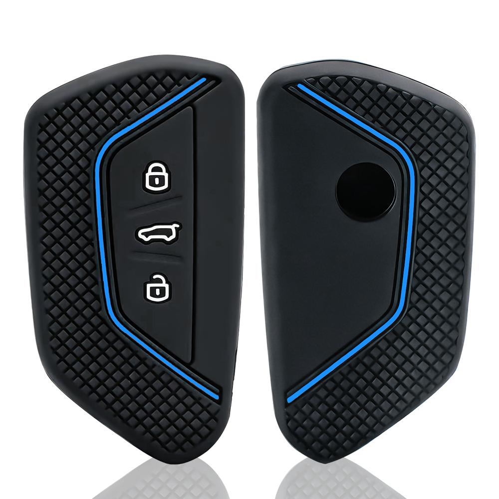 Silicone Car Key 3 Button Key Cases Cover Protection For VW Golf 8 Mk8 GTI GTD R ID3 ID4 ID.4XCROZZ ID.6X 2020 2026 Accessories