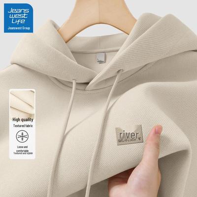 JEANSWEST LIFE Men's Loose Fit Hooded Sweatshirt