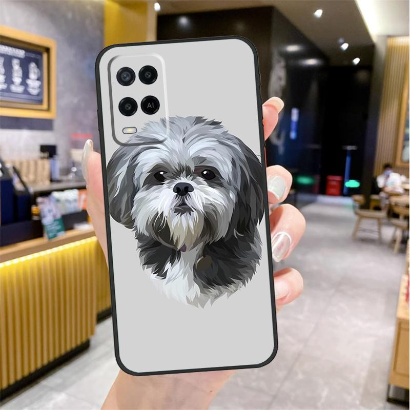 Cartoon Shih Tzu Dog Case For Oppo A98 A18 A38 A58 A78 A60 A80 A40 A96 A76 A16 A94 A74 A54 A15 A17 A57 A77 A5 Pro