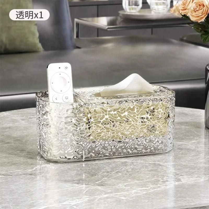 

Luxury Living Room Tissue Box Bedroom Creative Simple Paper Box Wall Storage Box Transparent Paper Home Decoration