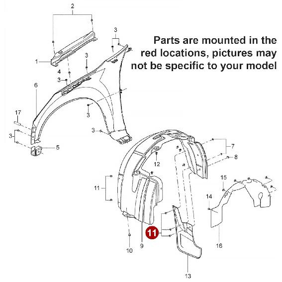 20 PCS Fender Liner Wheelhouse Liner Splash Shield Bolt Screw, 11548270 Fender Screw Compatible with GM Chevrolet Camaro Colorado Cruze Equinox