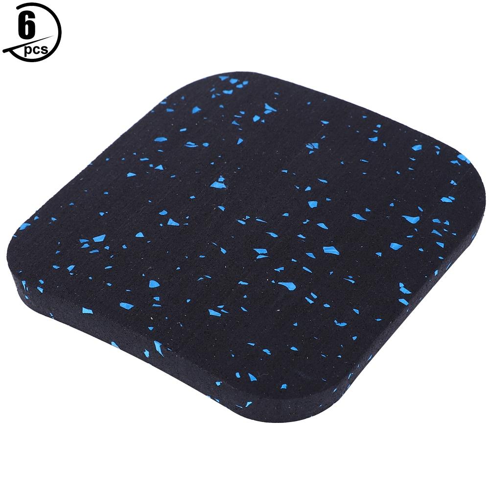 

6PCS Thickened Rubber Pads Trdmill Shock Damping Color Spot Cushions for Home Gym