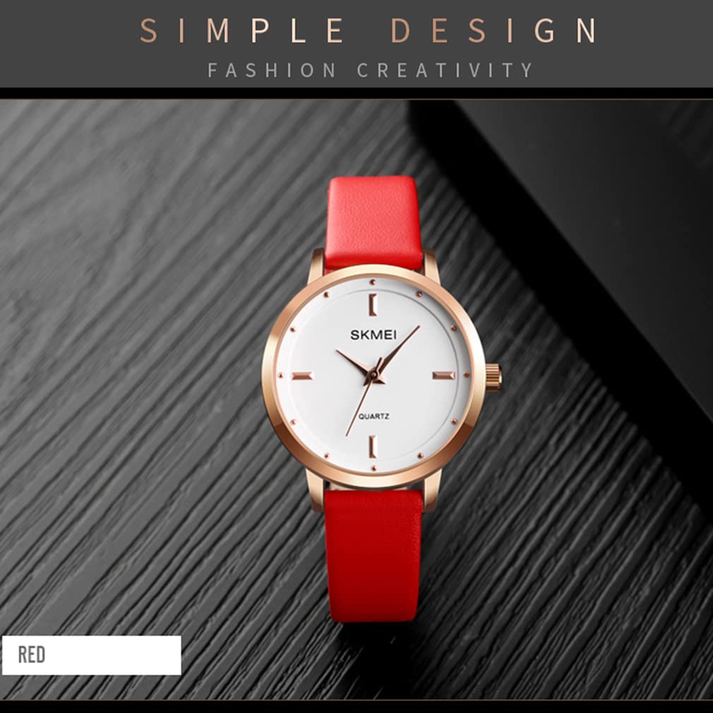 Watch Stylish Simple Leather Strap Small Arm Watch Waterproof Casual Business Ultra Thin Lightweight Watch Cute Brand Analog Quartz High School