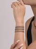 Oumaijia 18K Gold Zircon Titanium Steel Slim Bangle - Versatile Stackable Fashion Jewelry