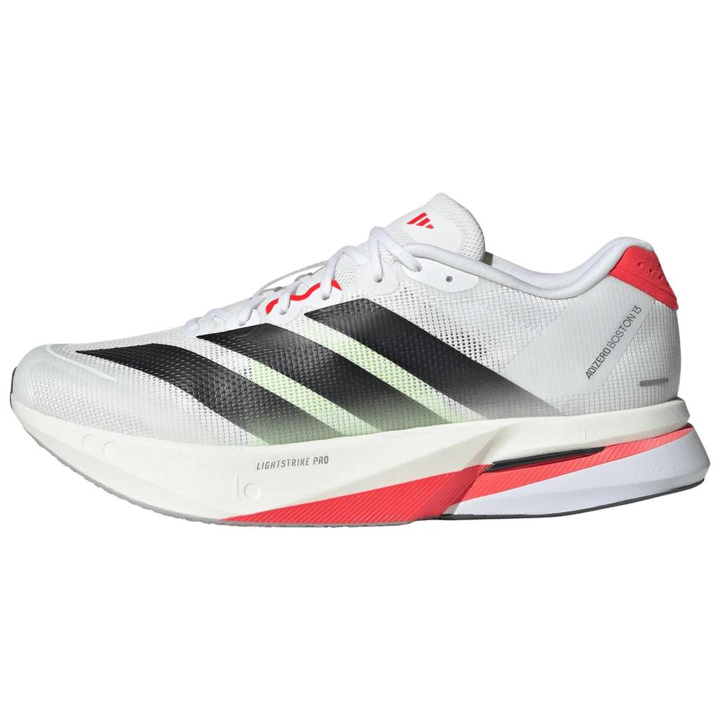 Adidas Adizero Boston 13 White Black Lucid Red Men Sneakers Cloud-White Core-Black JS4932