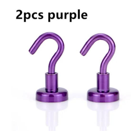 

2pcs Strong Neodymium Magnetic Hooks Strong Load-bearing Diameter Magnets Quick Hook For Home Kitchen Workplace etc 20mm
