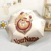 Galatasaray1 Customized Name Umbrella Compact Travel Automatic Umbrella Retractable Design with 8-Rib Durability Foldable Design