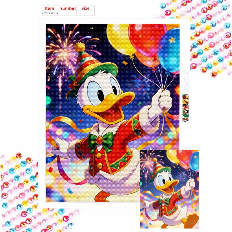 disney donald duck celebration fireworks balloons diamond painting full diamond art kit handmade diy home decoration gift