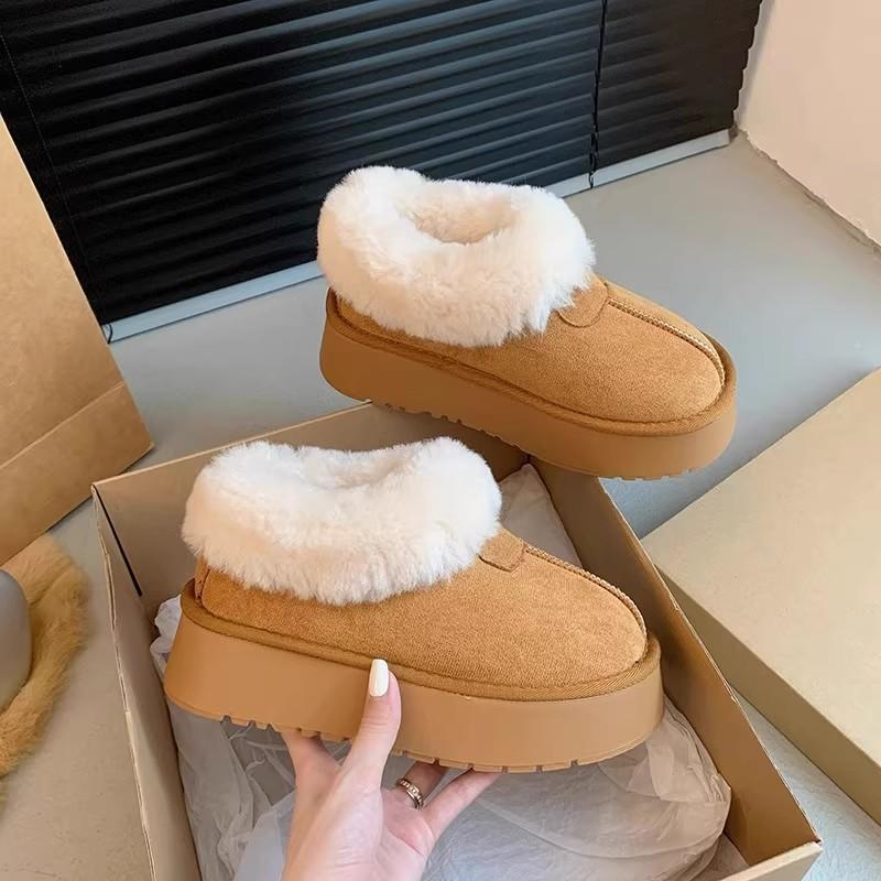 Mao Mao snow boots new winter velvet thickened warm outer cotton shoes 35 коричневый