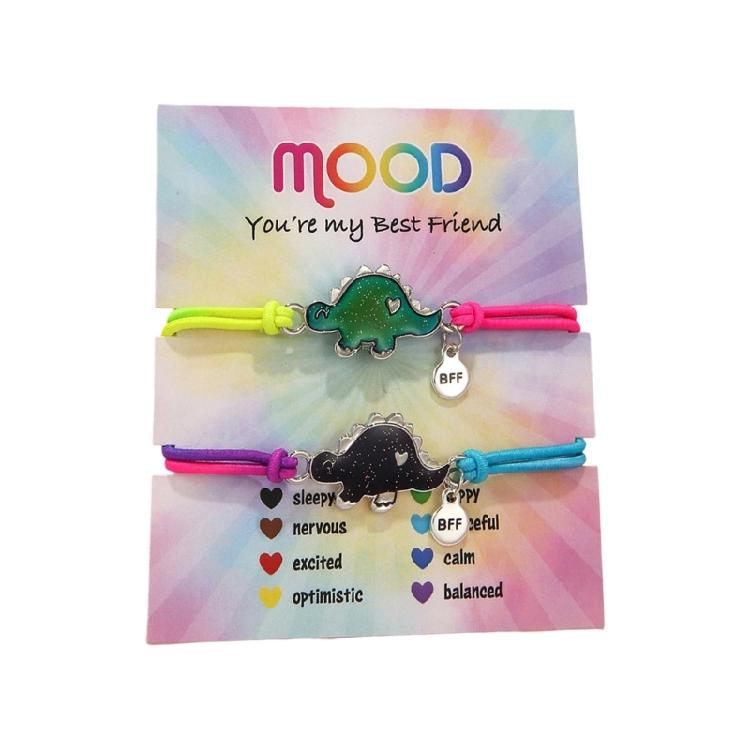 2PCS Adjustable Wrist Jewelry Temperature Reactive Rainbow Friendship Accessories Handmade Women Accessory