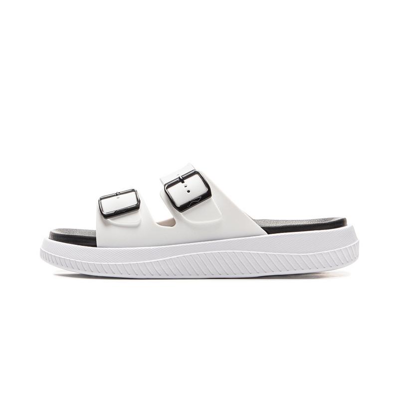 Li-Ning Fashion Series Lightweight Non-Slip Silent Slide Sandals Men Footwear White Black AGAV013-1