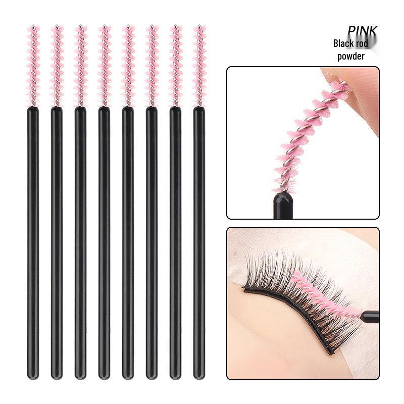 50-Pack Mini Disposable Spiral Eyelash Brush and Straight Comb