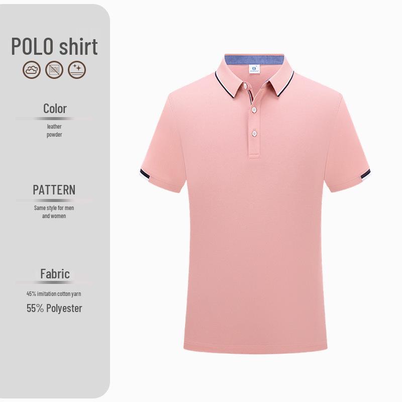 Custom Silk Cotton Short-Sleeve Polo Team Shirt with Logo Printing