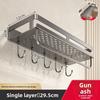 Bathroom Wall Mount Aluminum Storage Shelf With Removable Design For Toilet And Vanity Use