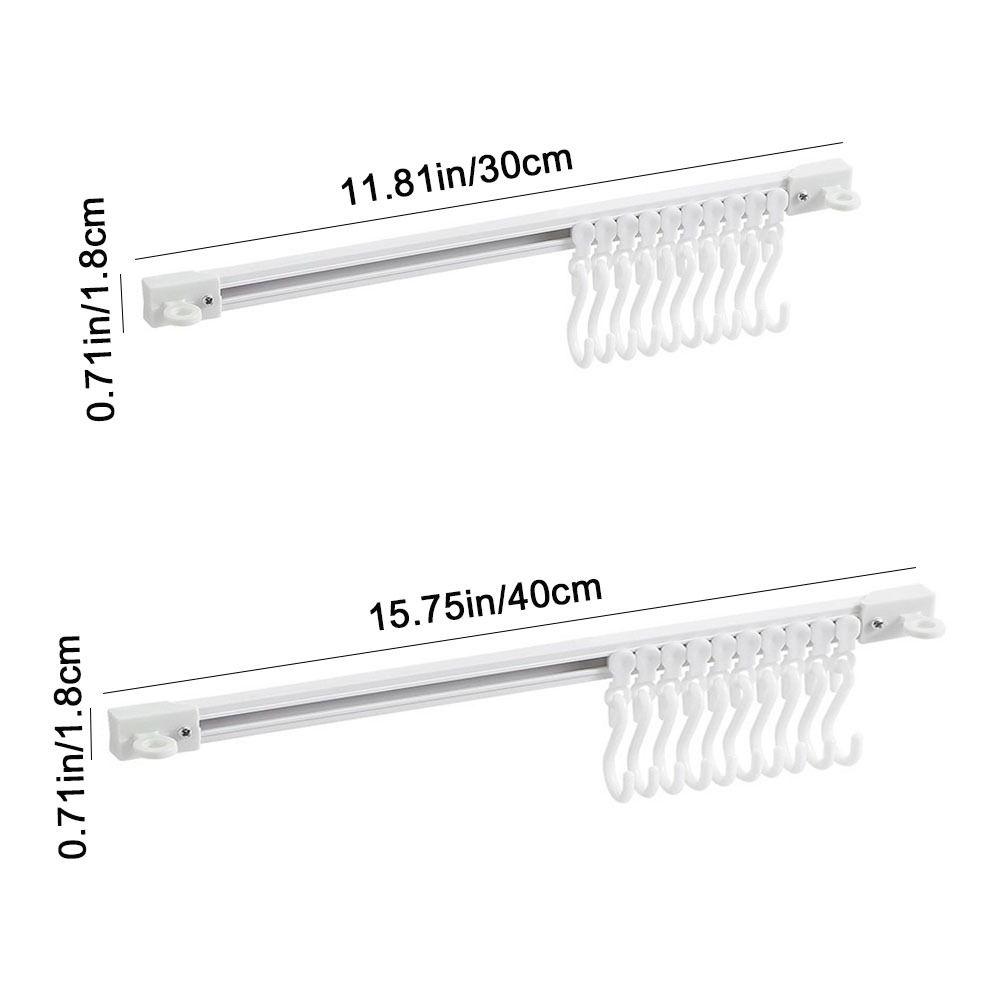 Plastic Track Row Hooks Self-adhesive Cabinet Hook Multifunctional Long Row Hook Kitchen