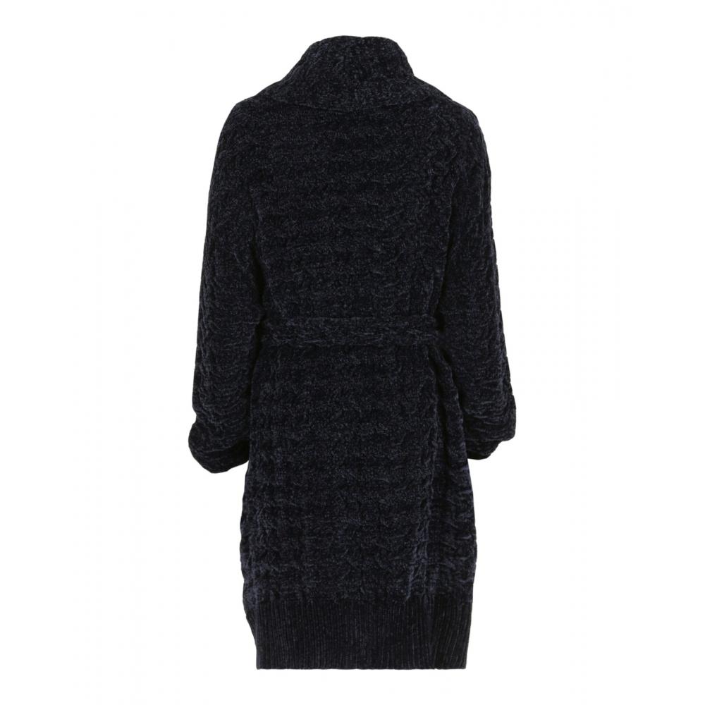 Salvatore Ferragamo Chenille Knit Cardigan Black