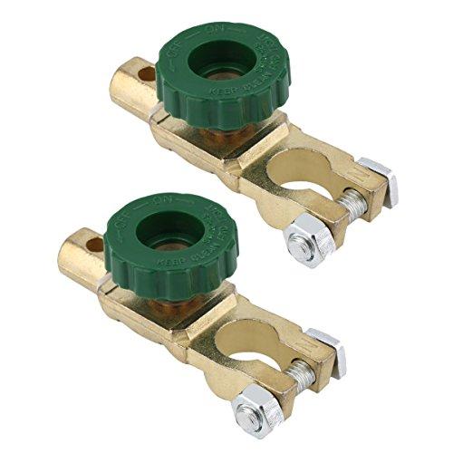 

NUZAMAS 2 Pairs Car Motorcycle Battery Master Disconnect Isolator Terminal Cutoff Switch Connector Disconnector Battery Life Extension