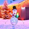 Christmas Inflatable Decorations with LED Lights, Giant Snowman, Gingerbread Man, Gift Bag, Lawn Yard Party Xmas Ornaments