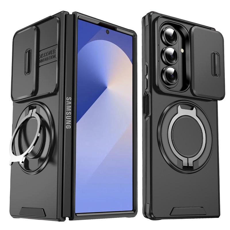 

Armor Case For Samsung Galaxy Z Fold 7 5G Slide Camera Protection Phone Case for Galaxy Z Fold 6 Magnetic Ring Holder Cover Galaxy Z Fold7