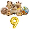 New Capybara Birthday Decoration Capybara Tableware Party Balloons Cups Plate Kit Banner Backdrop Cartoon Deco Supplies Set
