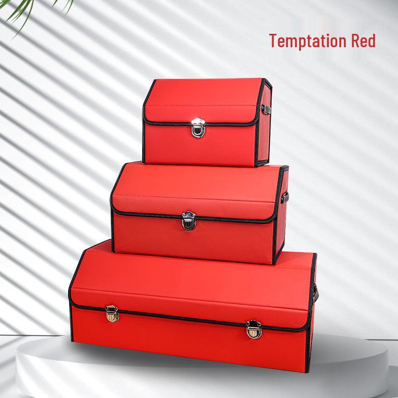 

Foldable Leather Car Trunk Storage Box Small 38x31x29 ярко-красный