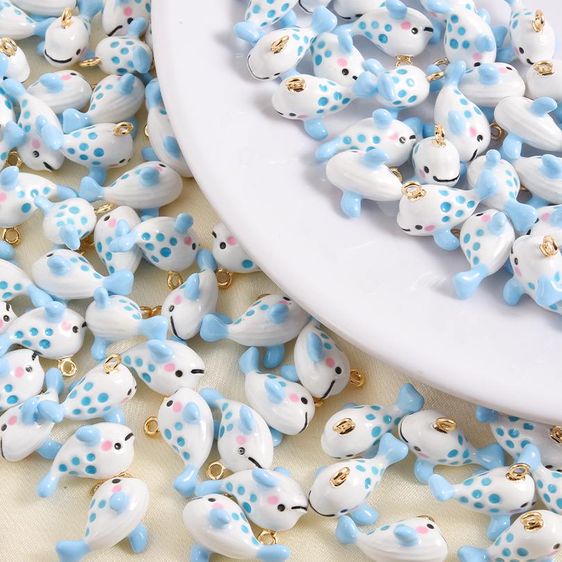 1pcs Fashion Girl Pendant Kawaii Animal Polar Bear Cat Charms For Jewelry Making Bracelets Keychains y2k Style Oil Drip Pendants