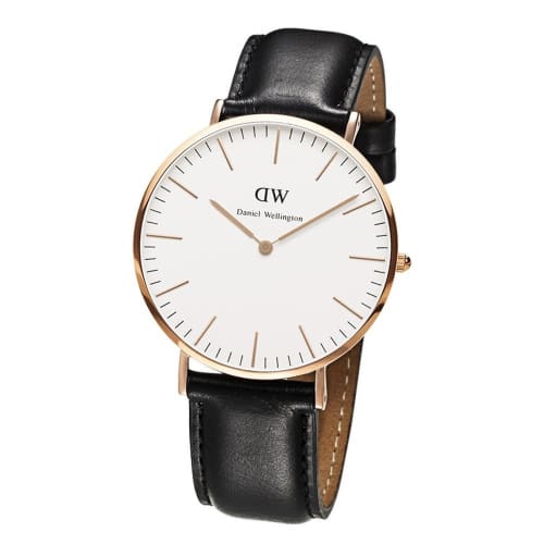 Daniel Wellington 40mm Rose Gold Leather Belt Sheffield 0107DW