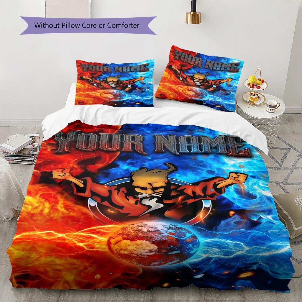 Name Custom Thunderdome Pattern Bedding Set Quilt Cover Pillowcase Home Decor Gift (1 * duvet cover + 2 * pillowcase, without core)