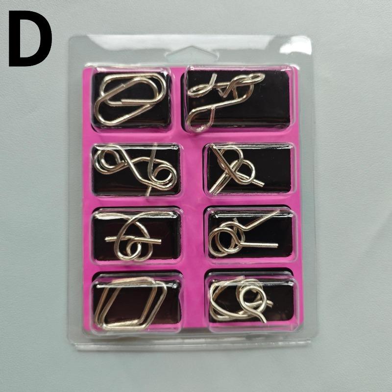 Metal Wire Mind Brain Teaser Puzzles Metal Montessori Puzzle Toys Children Adults Interactive Reliever Educational Toy