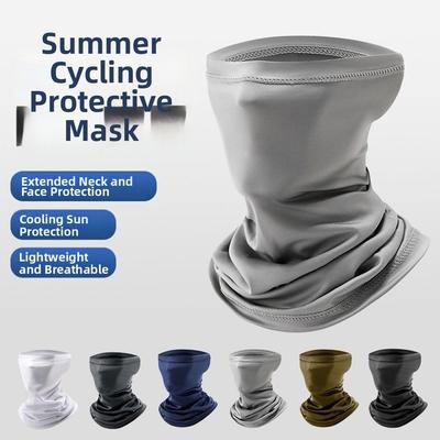 Ice Silk Cycling Face Mask Quick Dry Face Bandana Sport Cooling Neck Gaiter  Summer