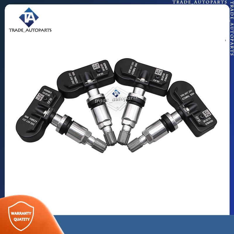 30D907251 For Volkswagen Passat B8 Golf 7 Viloran Tiguan L Pro Tire Pressure Monitor System Sensor 4PCS TPMS 433MHZ