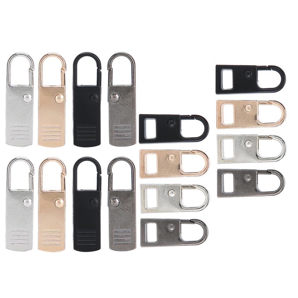 16Pcs Zipper Pull Tab Replacement SpringLoaded Detachable Extension Handle for Suitcase