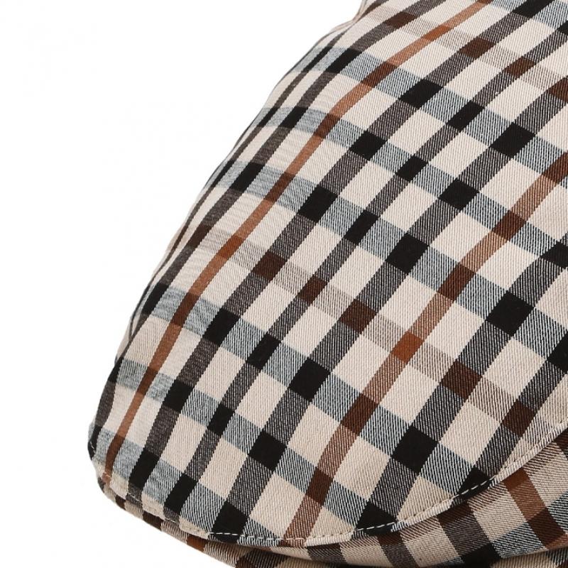 Daks Brown Check Cotton Hunting Cap Dbhe4el01w2