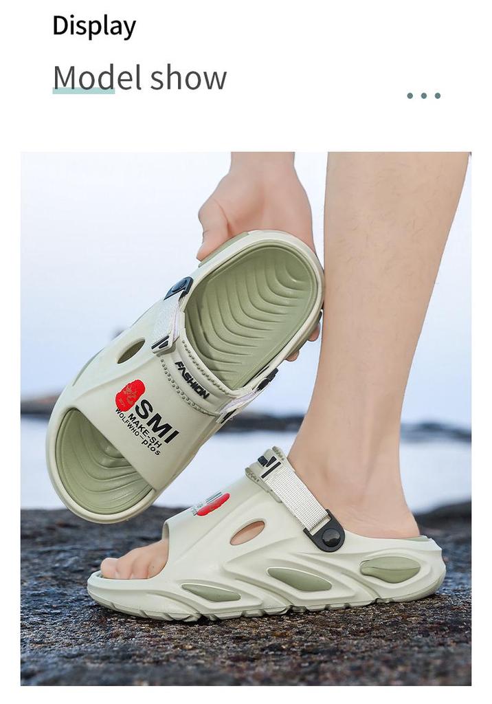 Men's 2025 Summer Non-Slip Height-Boosting Clog-Style Slippers: Outdoor, Odor-Resistant, Wear-Resistant, Breathable.