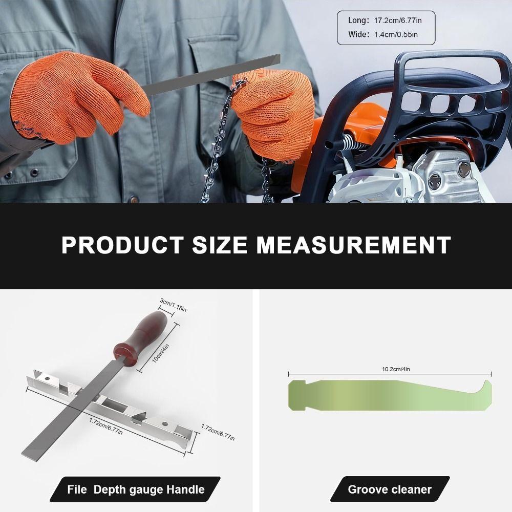All-In-One Chainsaw Sharpening Kit Multi-purpose Universal Chainsaw Maintenance Kit Versatile Durable Chainsaw File Set
