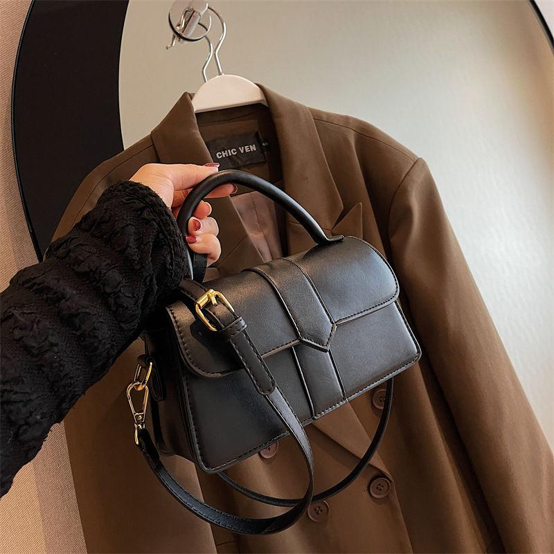 Women's Bag 2024 Fashion Niche Crossbody Bag Retro Hundred with Small Square Bag Shoulder Bag Bag Rectangular Bag