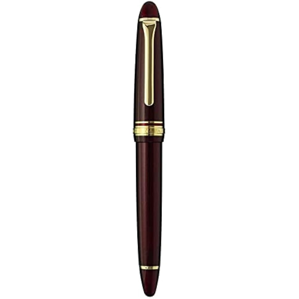 Sailor Fountain Pen Profit Light Gold Trim Shining Red Bold 11-1038-630
