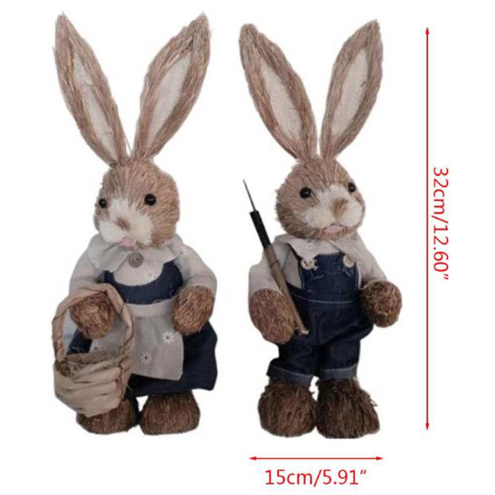Pair of Easter Simulation Rabbit Shooting Props Dolls