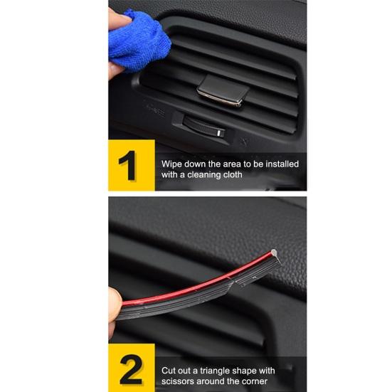 5M automobilio salono dekoratyvinės juostelės, galvanizuotos automobilio apdailos juostelių rinkinys, „pasidaryk pats“ dekoravimo lanksčios juostelės, liejimo, automobilių stiliaus juostelės