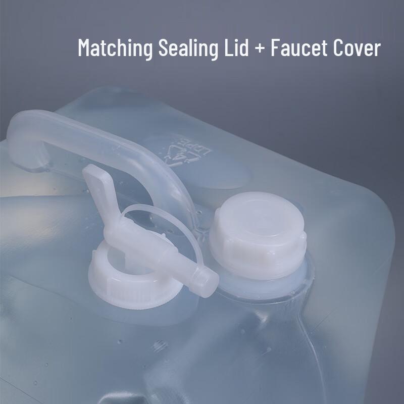 Transparent Portable Folding Water Bucket with Faucet