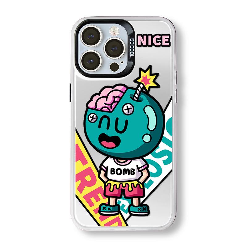 Zhitai Magnetic Frosted Laser Case for iPhone 15 Pro/16 & Huawei P70 - Includes Bracket