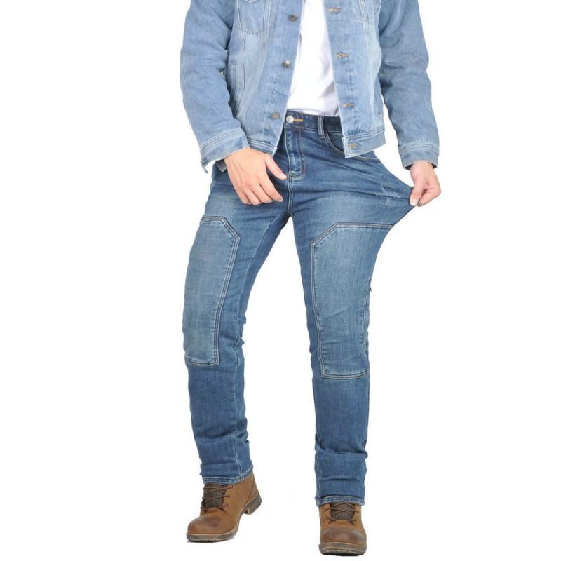 VOLERO Motorcycle Jeans Men Women Casual Workwear Stretch Retro Motocross Riding Pants