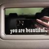 "You Are Beautiful" Rearview Mirror Sticker Beautiful Car Interior Decoration Mirror Lettering Vinyl Decal Self-Affirmation Car